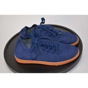 SUAVS Zilker Womens 8 Mens 6 Blue Knit Lace Up Sneakers Gum Sole Shoes